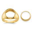 13 mm 14k Yellow Gold coin bezel for 13 mm Coin