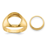 13 mm 14k Yellow Gold coin bezel for 13 mm Coin