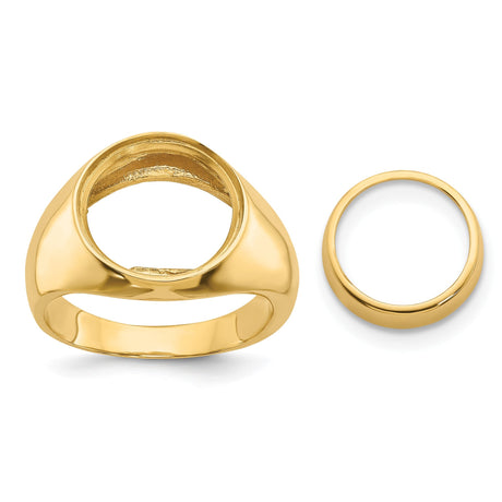 13 mm 14k Yellow Gold coin bezel for 13 mm Coin