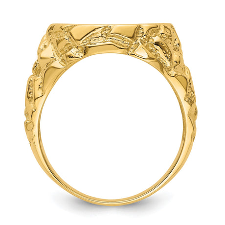 13 mm 14k Yellow Gold coin bezel for 13 mm Coin — alternate view