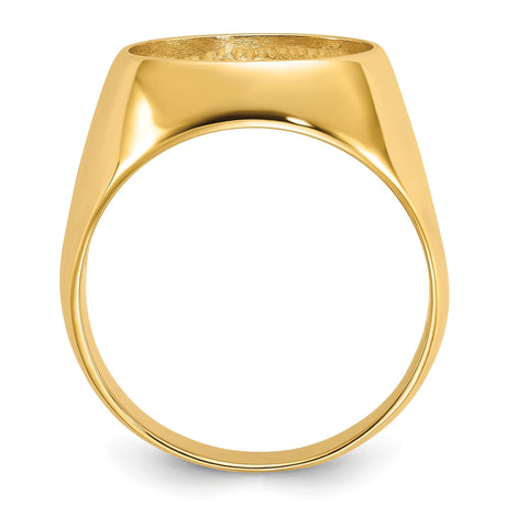 13 mm 14k Yellow Gold coin bezel for 13 mm Coin — alternate view