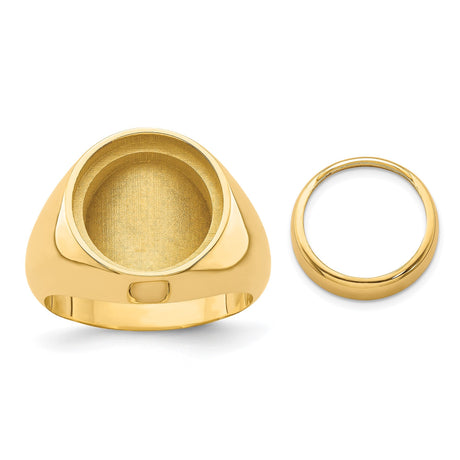 13 mm 14k Yellow Gold coin bezel for 13 mm Coin