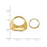 13 mm 14k Yellow Gold coin bezel for 13 mm Coin — size reference (ruler)