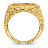 13 mm 14k Yellow Gold coin bezel for 13 mm Coin — alternate view