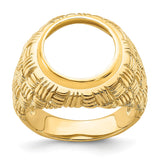 13 mm 14k Yellow Gold coin bezel for 13 mm Coin — additional image