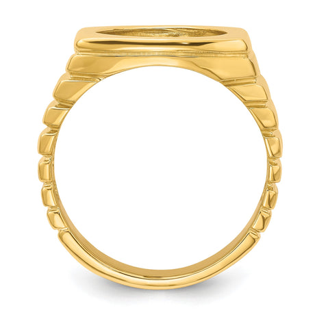 13 mm 14k Yellow Gold coin bezel for 13 mm Coin — alternate view