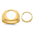 13 mm 14k Yellow Gold coin bezel for 13 mm Coin