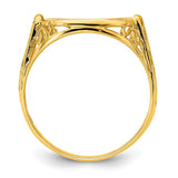 13 mm 14k Yellow Gold coin bezel for 13 mm Coin — alternate view