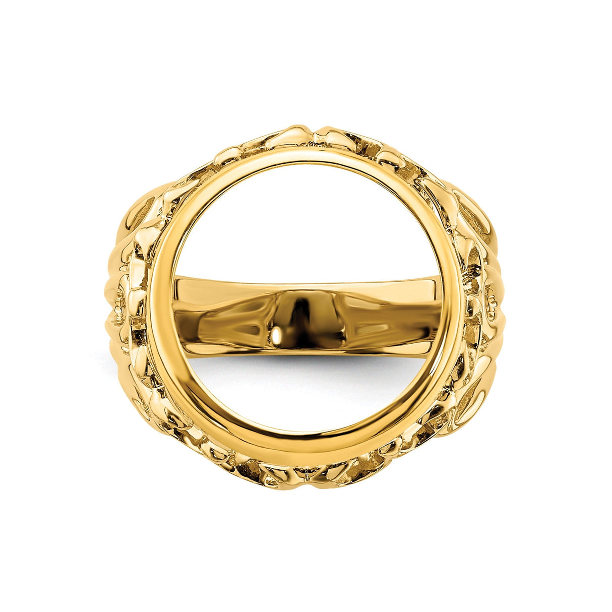 13 mm 14k Yellow Gold coin bezel for 13 mm Coin — additional image