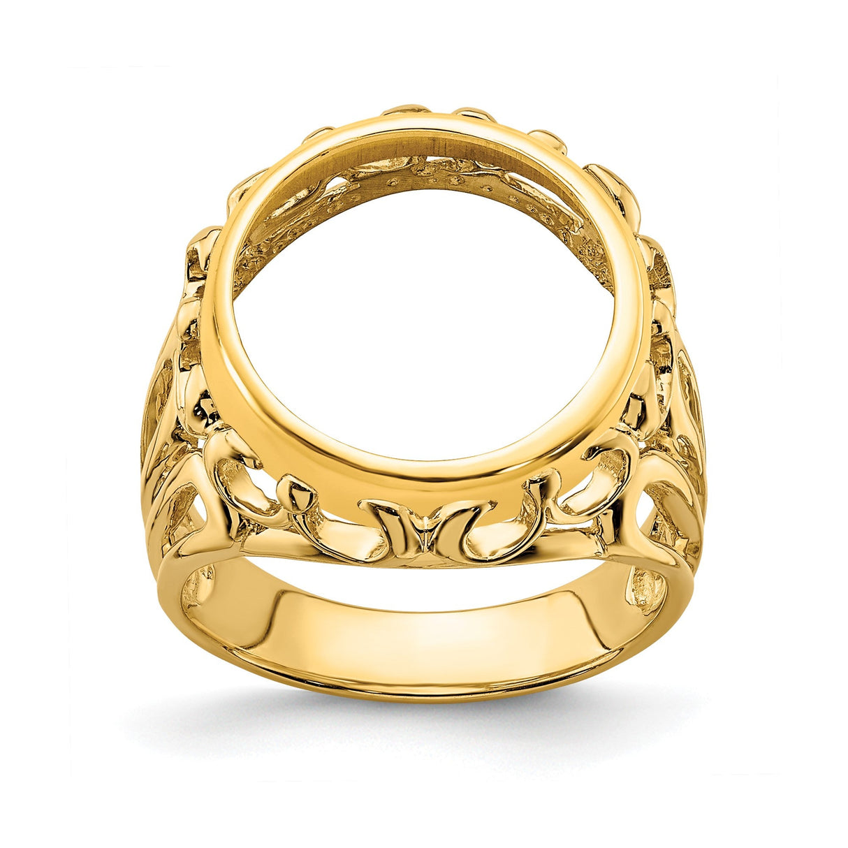 13 mm 14k Yellow Gold coin bezel for 13 mm Coin — additional image