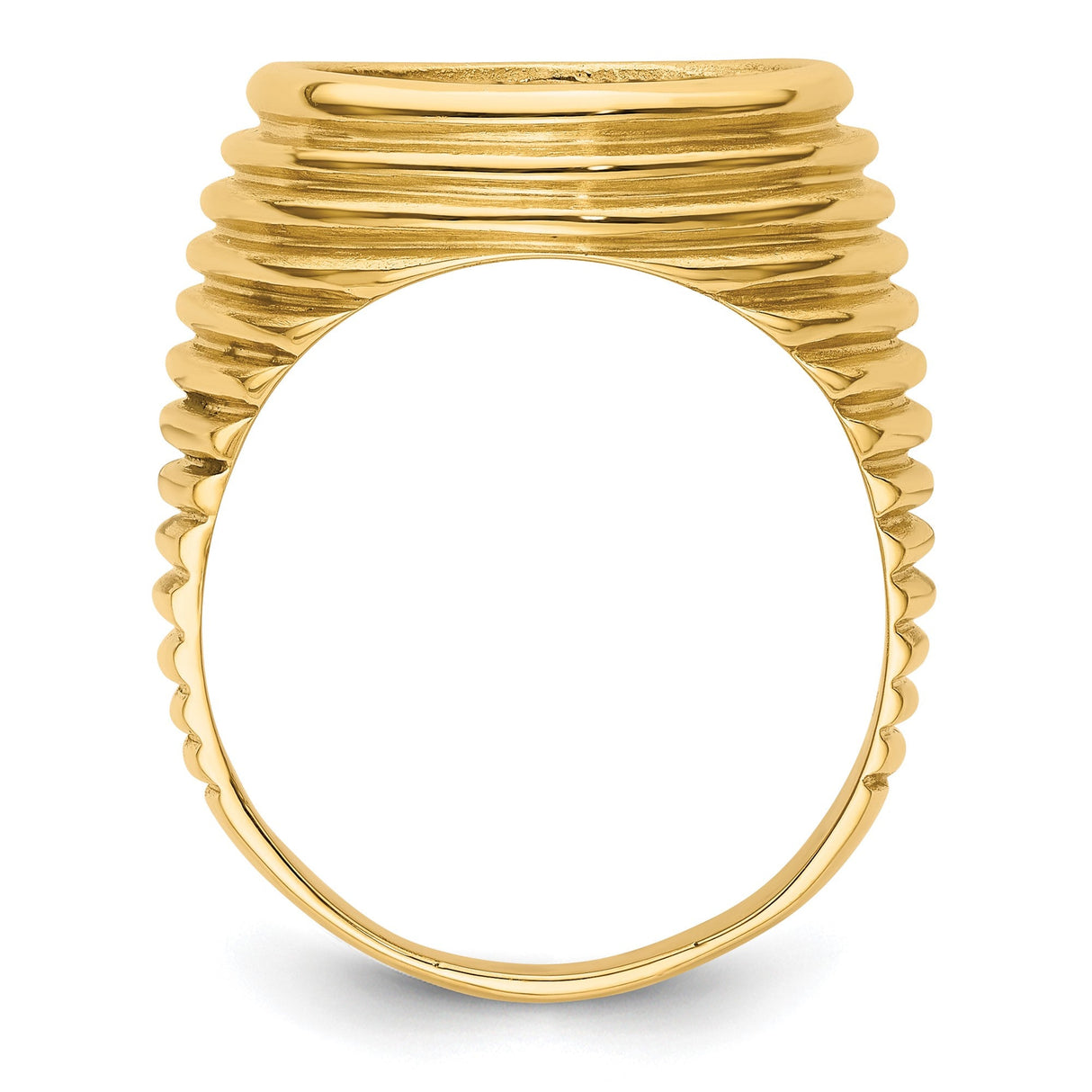 13 mm 14k Yellow Gold coin bezel for 13 mm Coin — alternate view