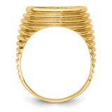 13 mm 14k Yellow Gold coin bezel for 13 mm Coin — alternate view
