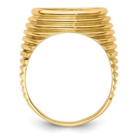 13 mm 14k Yellow Gold coin bezel for 13 mm Coin — alternate view