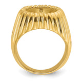 13 mm 14k Yellow Gold coin bezel for 13 mm Coin — alternate view