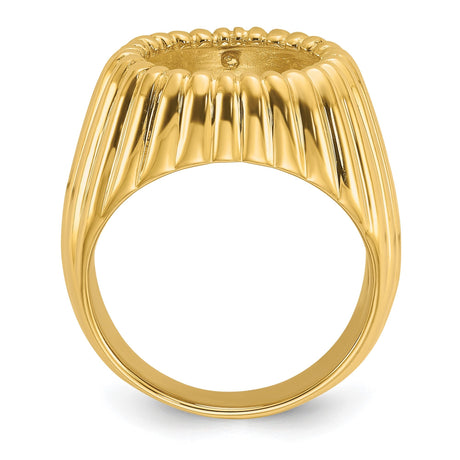 13 mm 14k Yellow Gold coin bezel for 13 mm Coin — alternate view