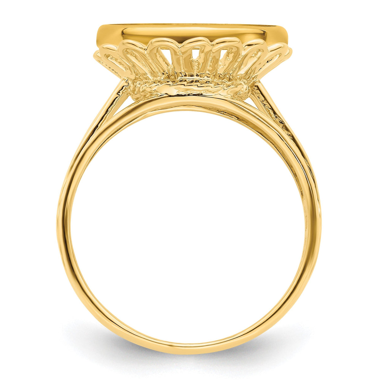 13 mm 14k Yellow Gold coin bezel for 13 mm Coin — alternate view