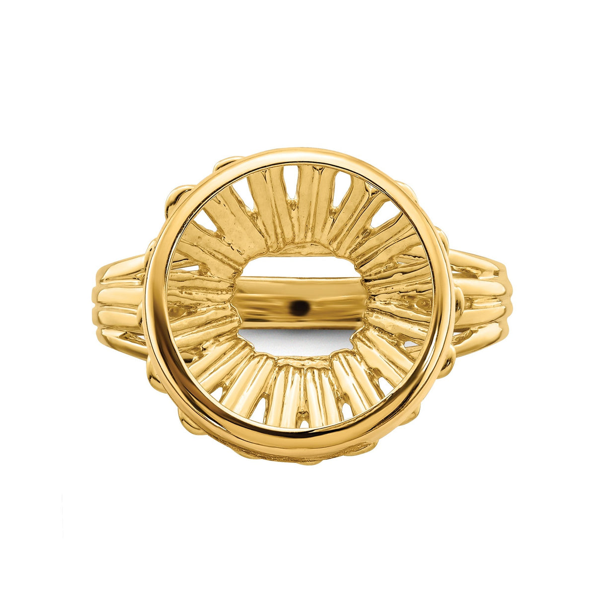 13 mm 14k Yellow Gold coin bezel for 13 mm Coin — additional image