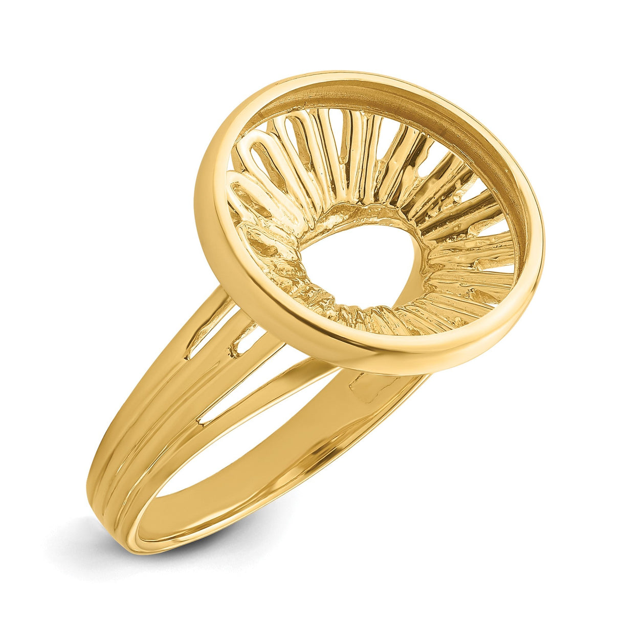 13 mm 14k Yellow Gold coin bezel for 13 mm Coin
