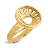 13 mm 14k Yellow Gold coin bezel for 13 mm Coin