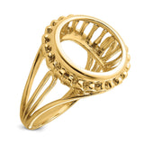 13 mm 14k Yellow Gold coin bezel for 13 mm Coin