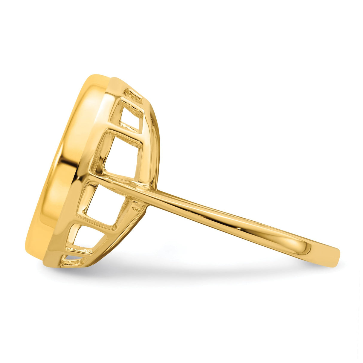 13 mm 14k Yellow Gold coin bezel for 13 mm Coin — additional image