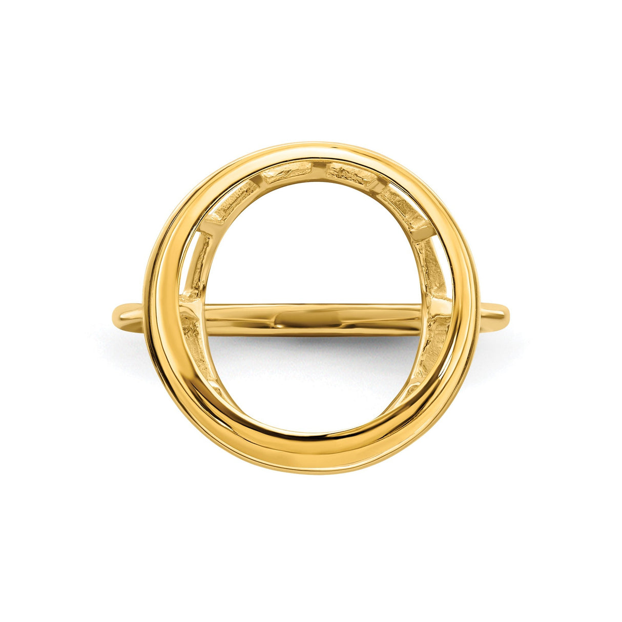 13 mm 14k Yellow Gold coin bezel for 13 mm Coin — additional image