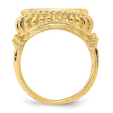 13 mm 14k Yellow Gold coin bezel for 13 mm Coin — alternate view
