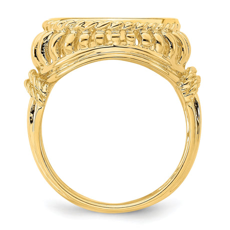 13 mm 14k Yellow Gold coin bezel for 13 mm Coin — alternate view