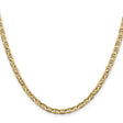 14K Yellow Gold 3.75 mm Polished Chain Necklace, Solid