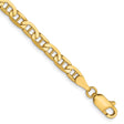 14K Yellow Gold 3.75 mm Polished Chain Bracelet, Solid