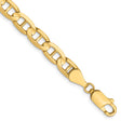 14K Yellow Gold 5.25 mm Polished Chain Bracelet, Solid