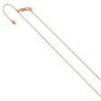 14K Rose Gold 0.55 mm Box Chain Necklace, Polished