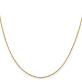 14K Yellow Gold 1.05 mm Polished Chain Necklace
