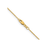 14K Yellow Gold 1.05 mm Polished Chain Necklace alternate angle
