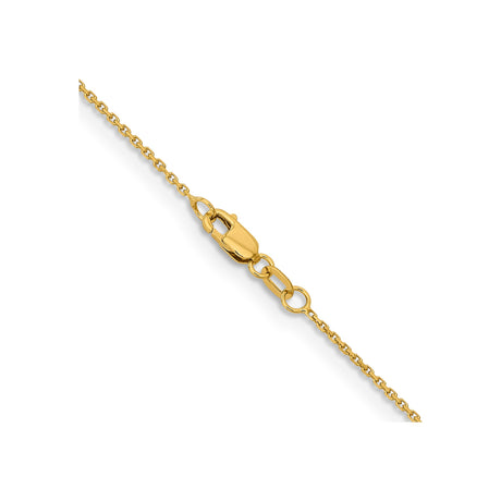 14K Yellow Gold 1.05 mm Polished Chain Necklace alternate angle