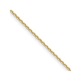 14K Yellow Gold 1.05 mm Polished Chain Necklace detail view