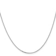 14K White Gold 1.05 mm Polished Chain Necklace