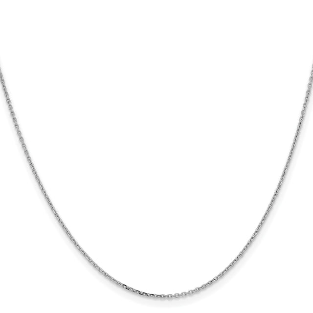 14K White Gold 1.05 mm Polished Chain Necklace