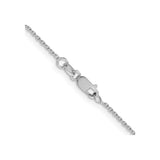 14K White Gold 1.05 mm Polished Chain Necklace alternate angle