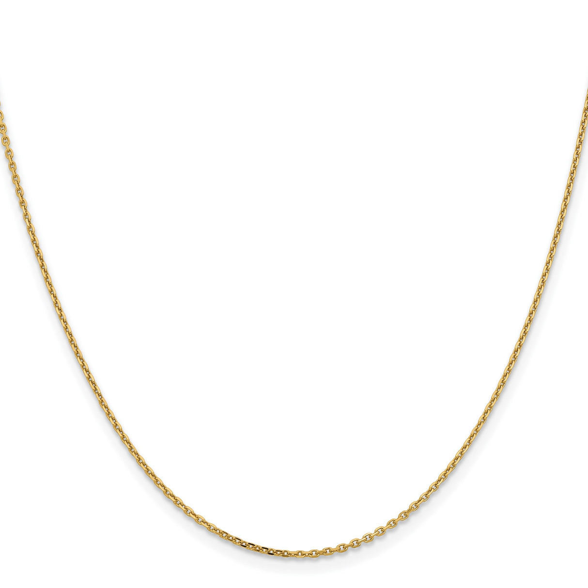 14K Yellow Gold 1.4 mm Polished Chain Necklace
