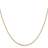 14K Yellow Gold 1.4 mm Polished Chain Necklace