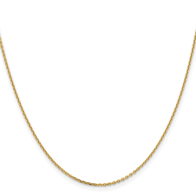 14K Yellow Gold 1.4 mm Polished Chain Necklace