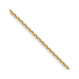14K Yellow Gold 1.4 mm Polished Chain Necklace detail view