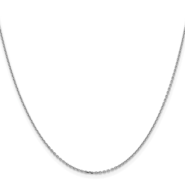 14K White Gold 1.4 mm Polished Chain Necklace