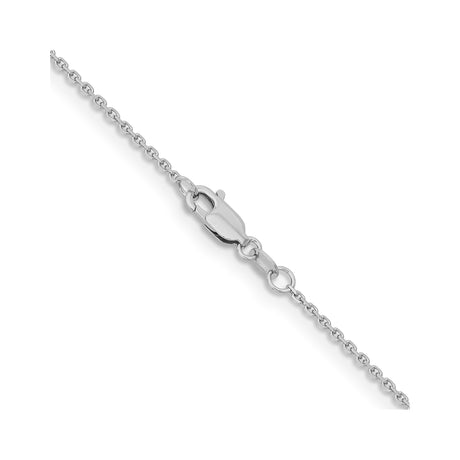 14K White Gold 1.4 mm Polished Chain Necklace alternate angle