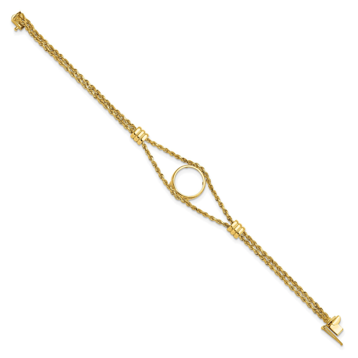 14 mm 14k Yellow Gold coin bezel for 14 mm Coin — alternate view