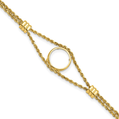 14 mm 14k Yellow Gold coin bezel for 14 mm Coin