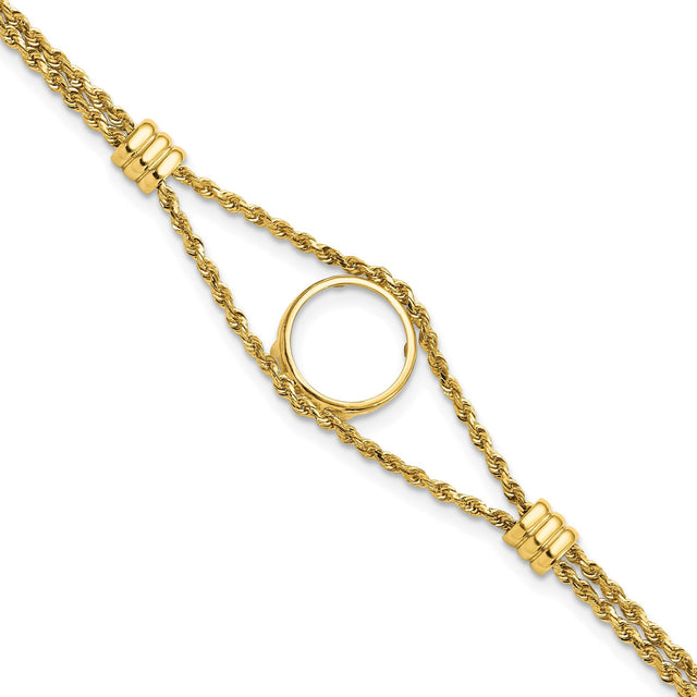 14 mm 14k Yellow Gold coin bezel for 14 mm Coin