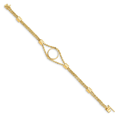 14 mm 14k Yellow Gold coin bezel for 14 mm Coin — alternate view