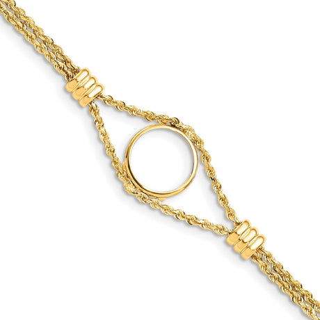 14 mm 14k Yellow Gold coin bezel for 14 mm Coin